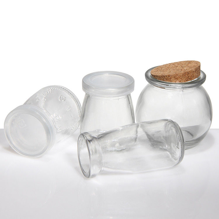 100ml 200ml ミニラウンド クリアグラス ミルクヨーグルト プーディング ジャンル 木製のタップ