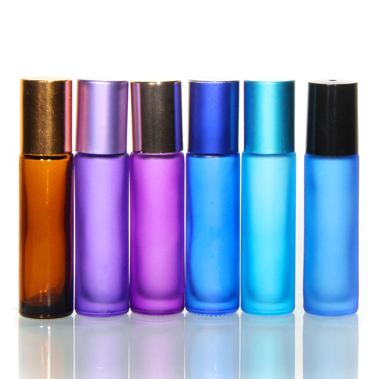 新品 エッセンシャルオイル ローラー ガラス ボトル 鉄ボール 10ml ローラー ボトル アンバー ローラー 香水 ボトル