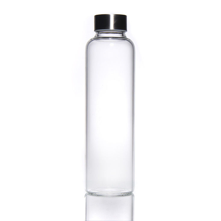 新しいデザイン 高ボロシリケートガラス水瓶 350ml/500ml 不oxidable ステンレス 蓋付き