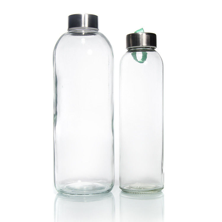 新しいデザイン 高ボロシリケートガラス水瓶 350ml/500ml 不oxidable ステンレス 蓋付き