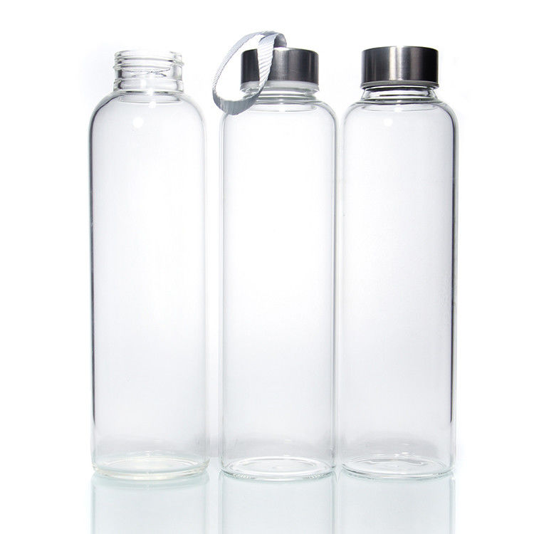 グラスボトル 環境に優しい BPA 無料 ステンレス 蓋 500ml 飲み水 ガラス ボトル