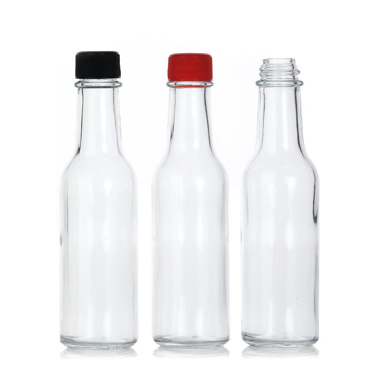 150ml 250Ml 5Oz ウージーサラダ ホットソース ガラスのボトル ミニ 防水黒キャップ