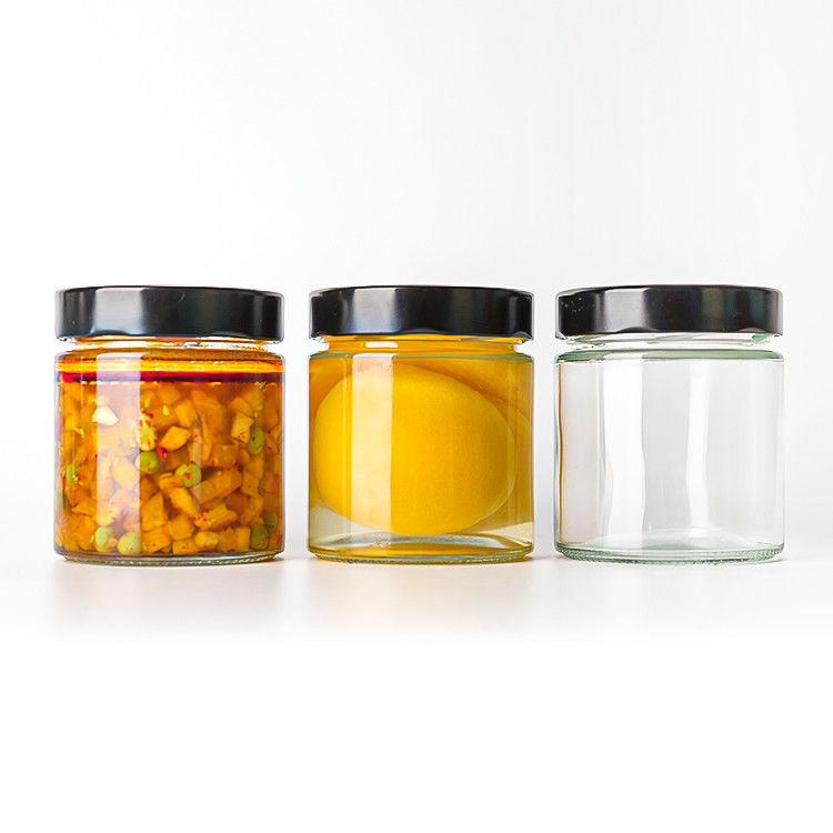 食品包装 4oz 6oz 9oz 13oz 17oz 透明 ガラスキャップボトル フルセット メタル蓋付き 冷凍ガラスボトル